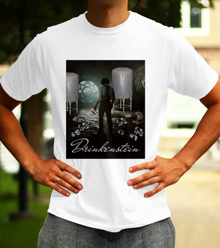 Drinkenstein Frankenstein Meme With Pile Of Soda Cans T-Shirt