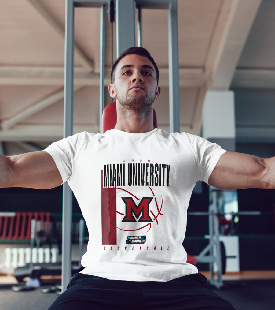 Miami University 2026 RedHawks March Madness Basketball T-Shirt
