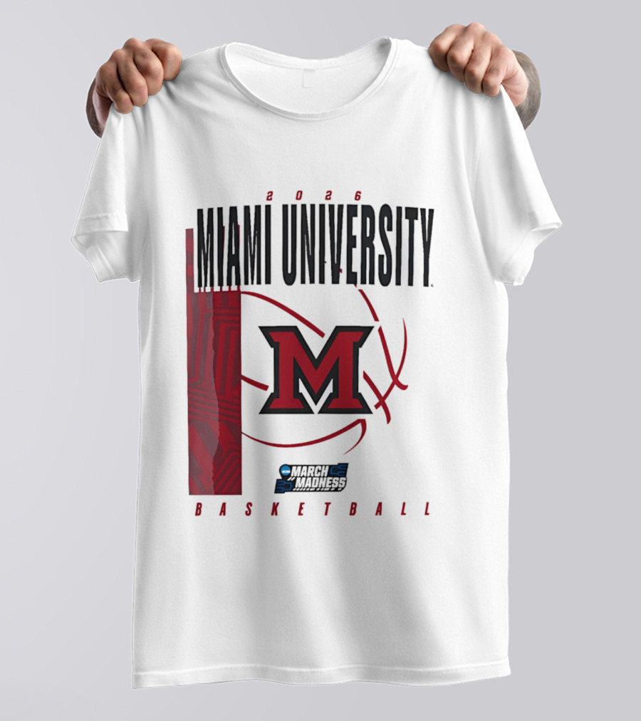 Miami University 2026 RedHawks March Madness Basketball T-Shirt