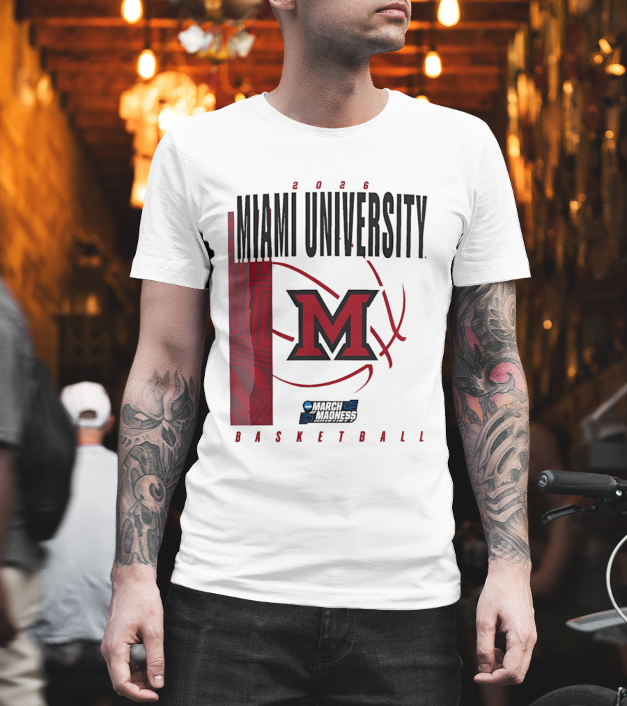 Miami University 2026 RedHawks March Madness Basketball T-Shirt