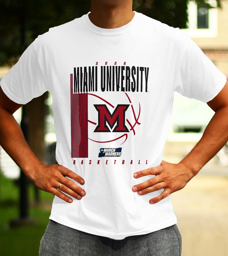 Miami University 2026 RedHawks March Madness Basketball T-Shirt