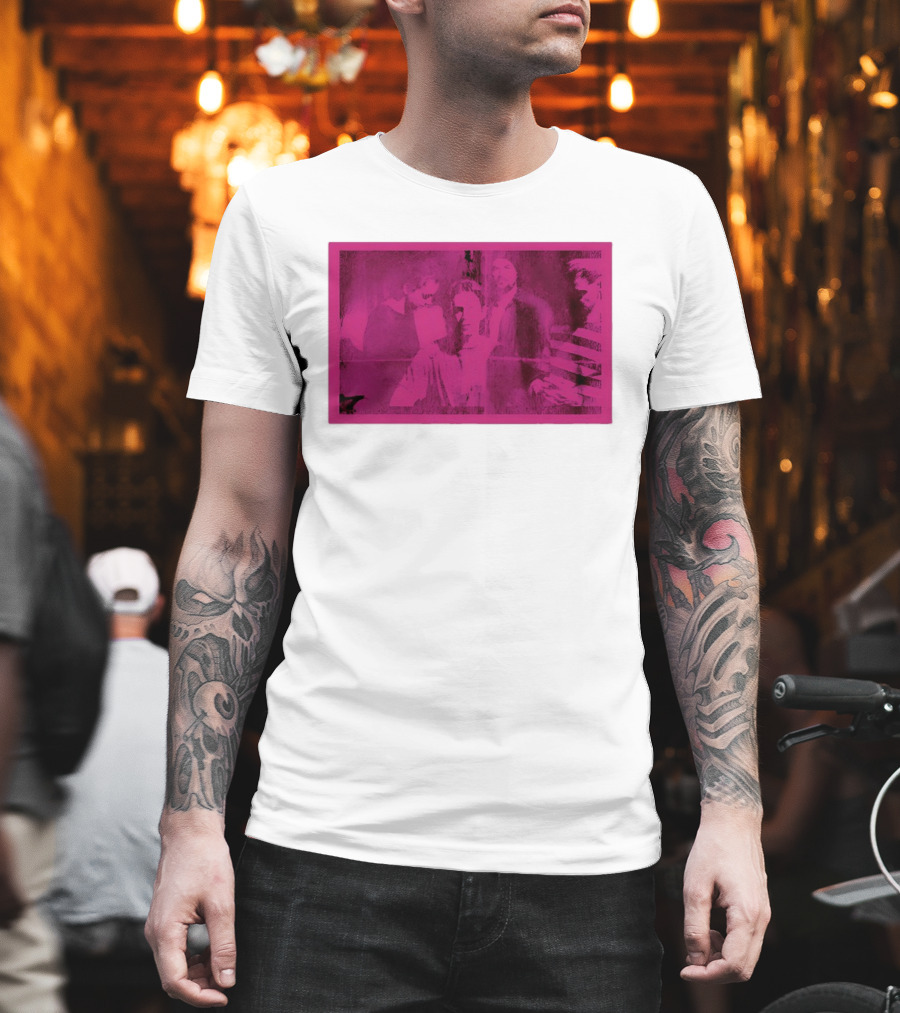 Frail State Of Mind Pink Abstract Band Collage T-Shirt