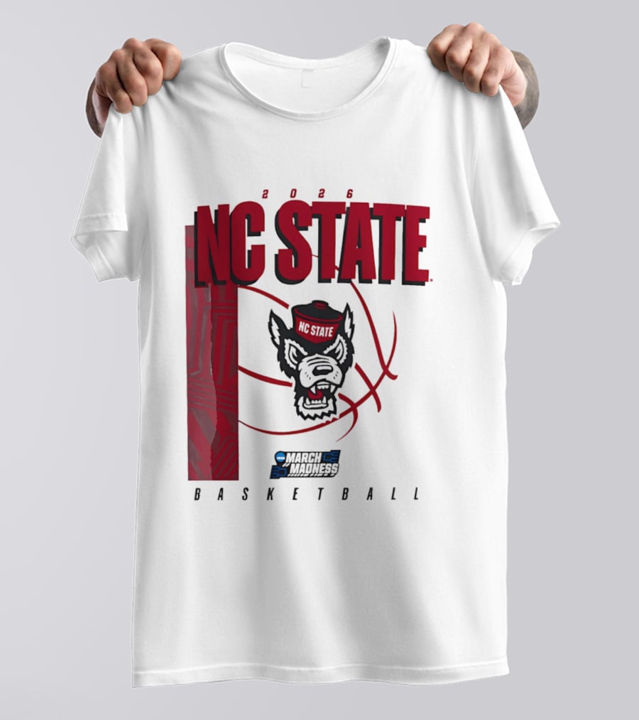 N.C. State Wolfpack 2026 March Madness Basketball T-Shirt