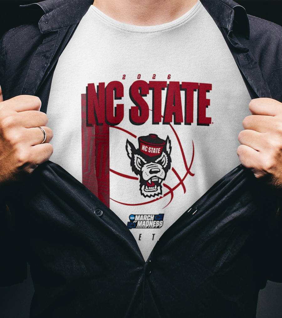 N.C. State Wolfpack 2026 March Madness Basketball T-Shirt