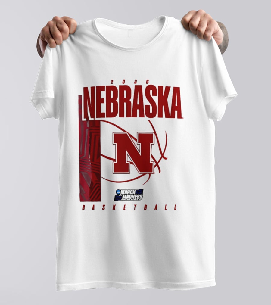 Nebraska Huskers 2026 March Madness Basketball NCAA T-Shirt