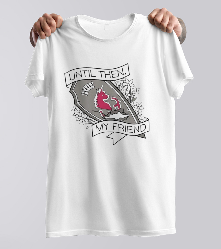 Until Then My Friend Broken Shield Unicorn Blossoms T-Shirt