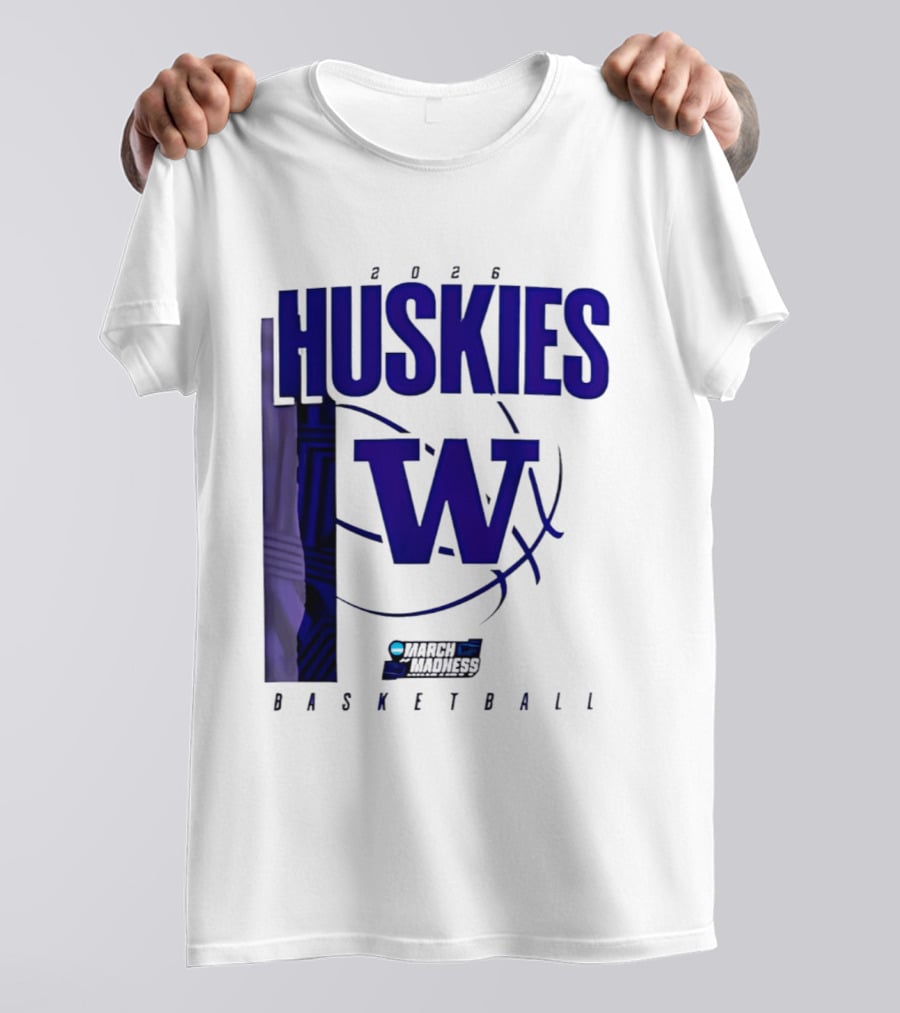 2026 Huskies W March Madness Basketball T-Shirt