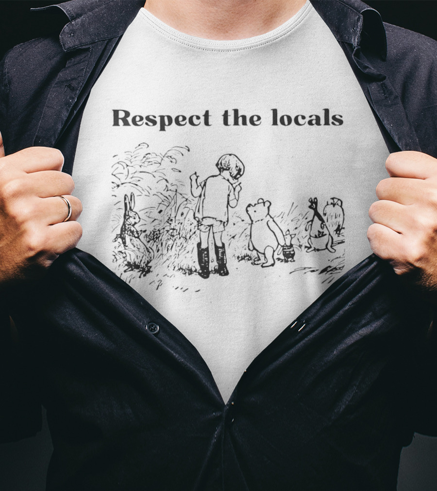 Winnie The Pooh Respect The Locals Vintage Forest Friends T-Shirt