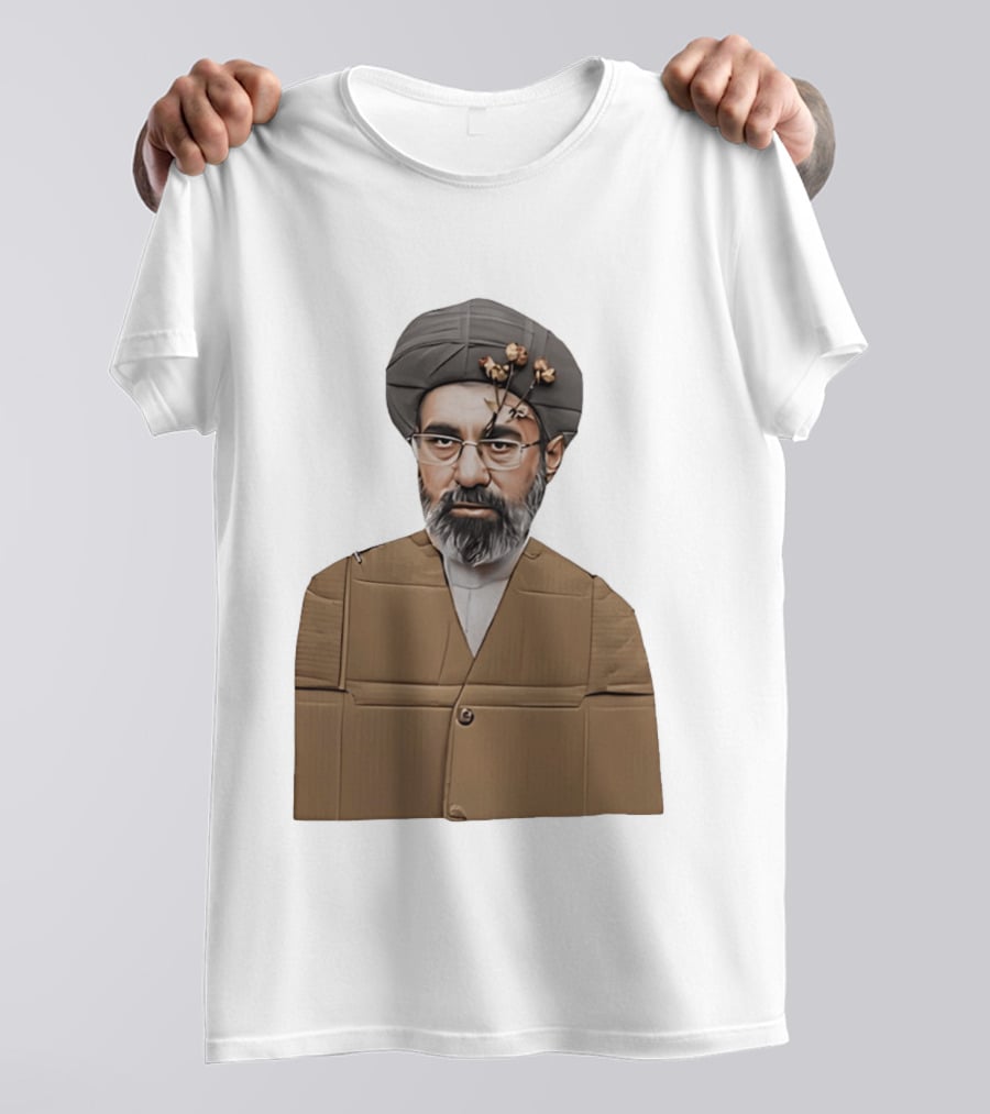 Ali Khamenei Ayatollah Cardboard Art With Flowers T-Shirt