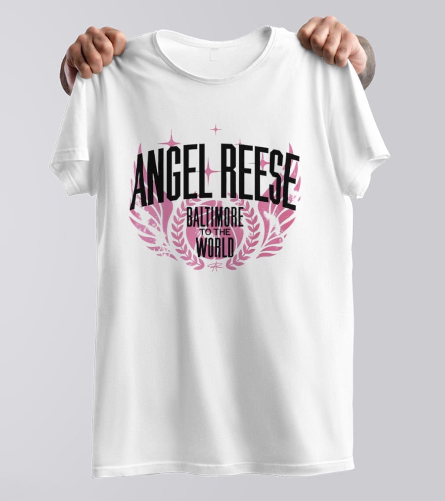 Angel Reese Baltimore To The World Basketball Wings And Stars T-Shirt