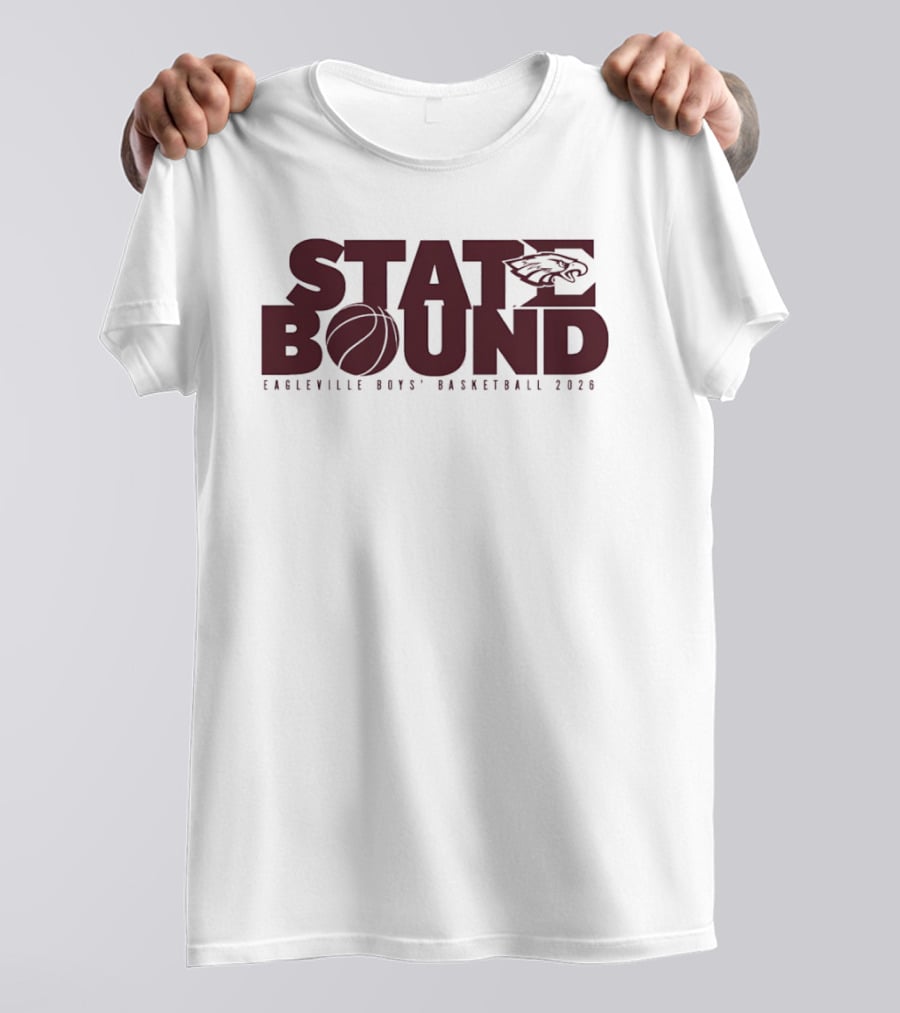 Eagleville Boys' Basketball 2026 State Bound Eagle T-Shirt