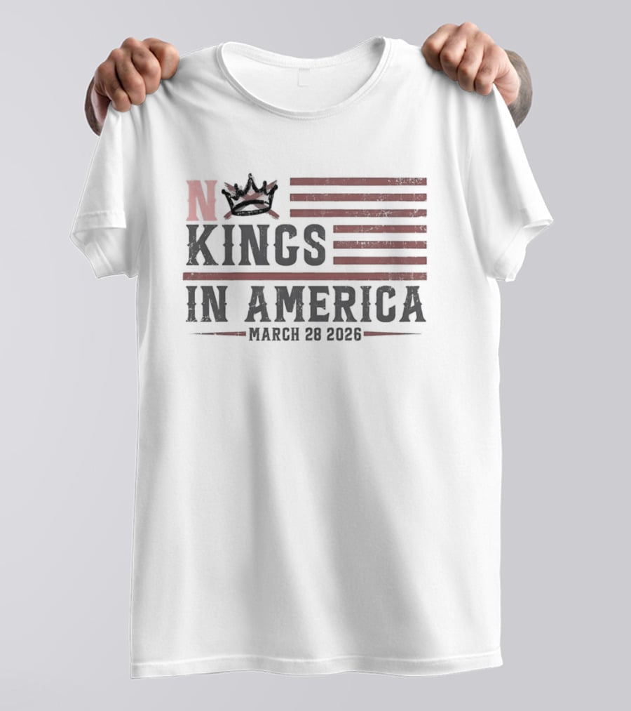 No Kings In America Crown March 28 2026 T-Shirt