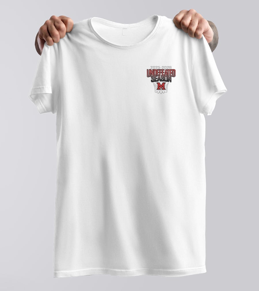 2025 2026 Undefeated Season Miami RedHawks Basketball M T-Shirt