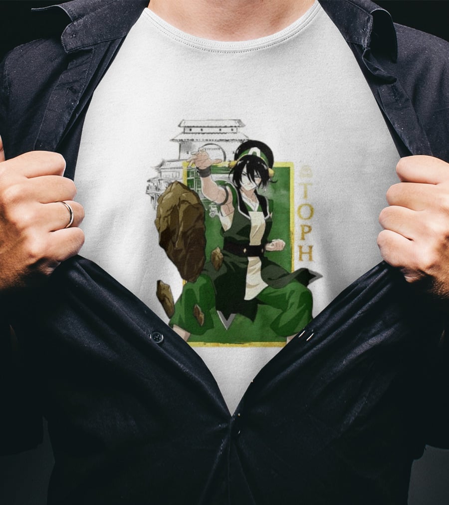 Toph Beifong Earthbending Avatar Character Art With Ba Sing Se T-Shirt