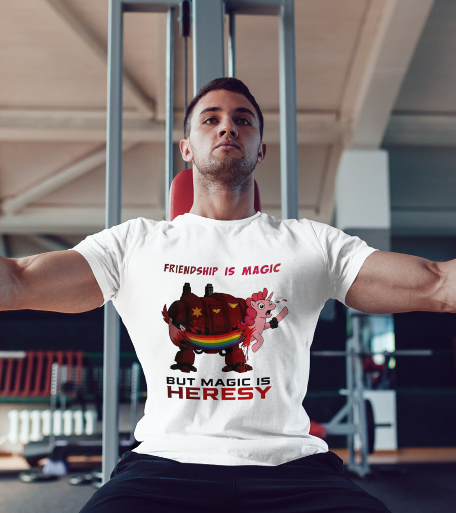 Friendship Is Magic But Magic Is Heresy Unicorn Rainbow T-Shirt