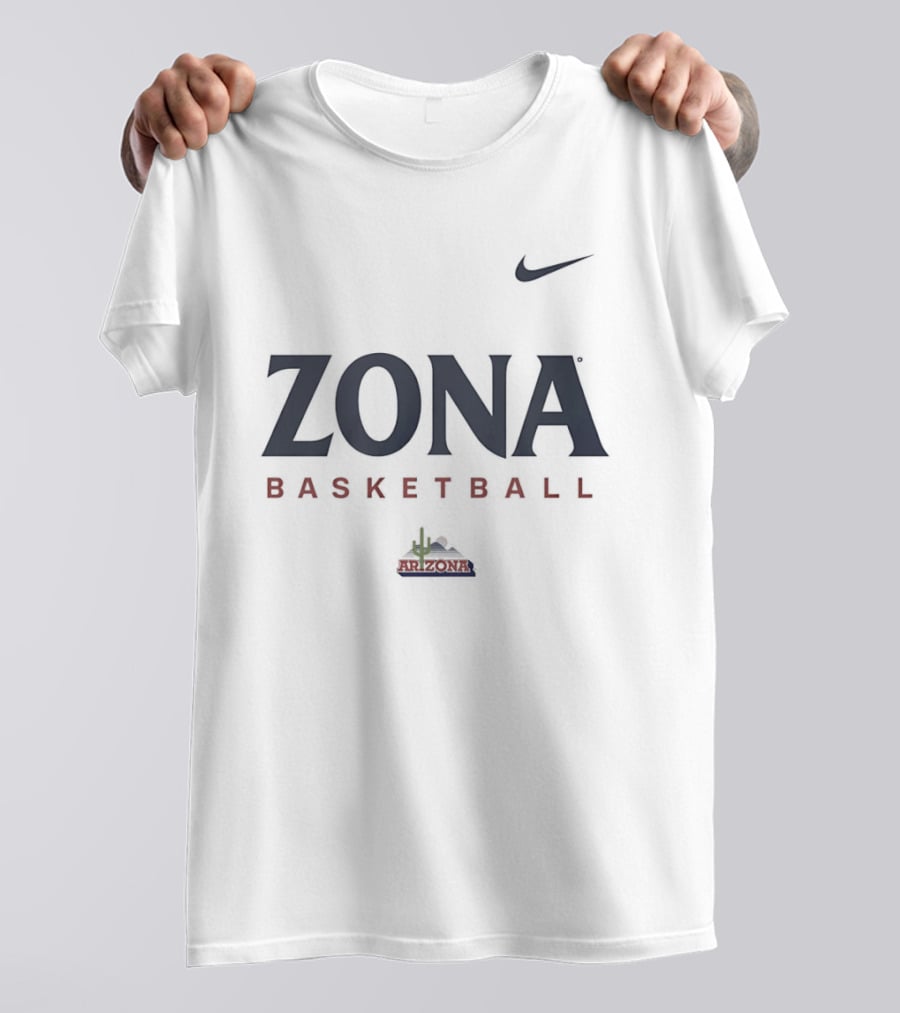 Zona Basketball Arizona Wildcats Nike Logo Cactus T-Shirt