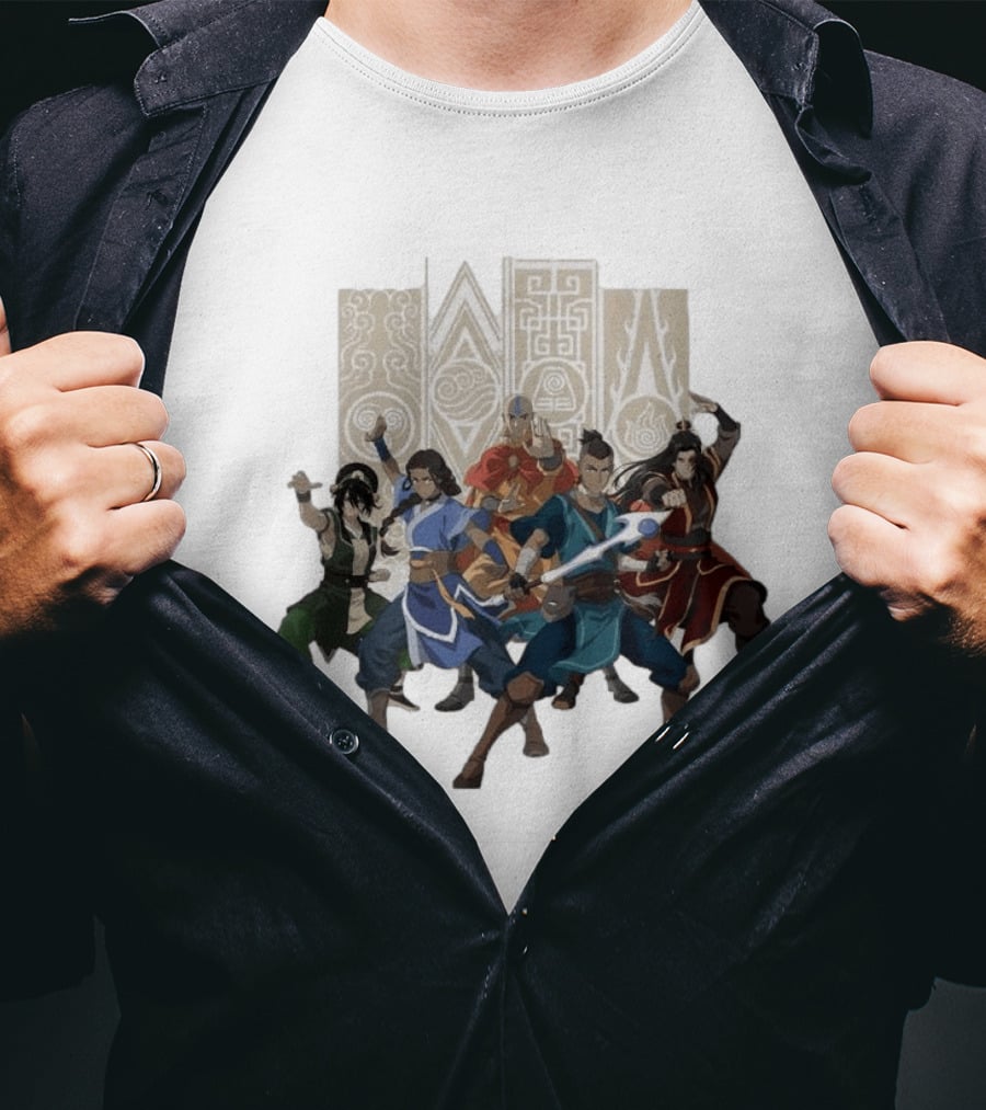 Complex Pop Avatar The Last Airbender Team Avatar Adults First Look T-Shirt