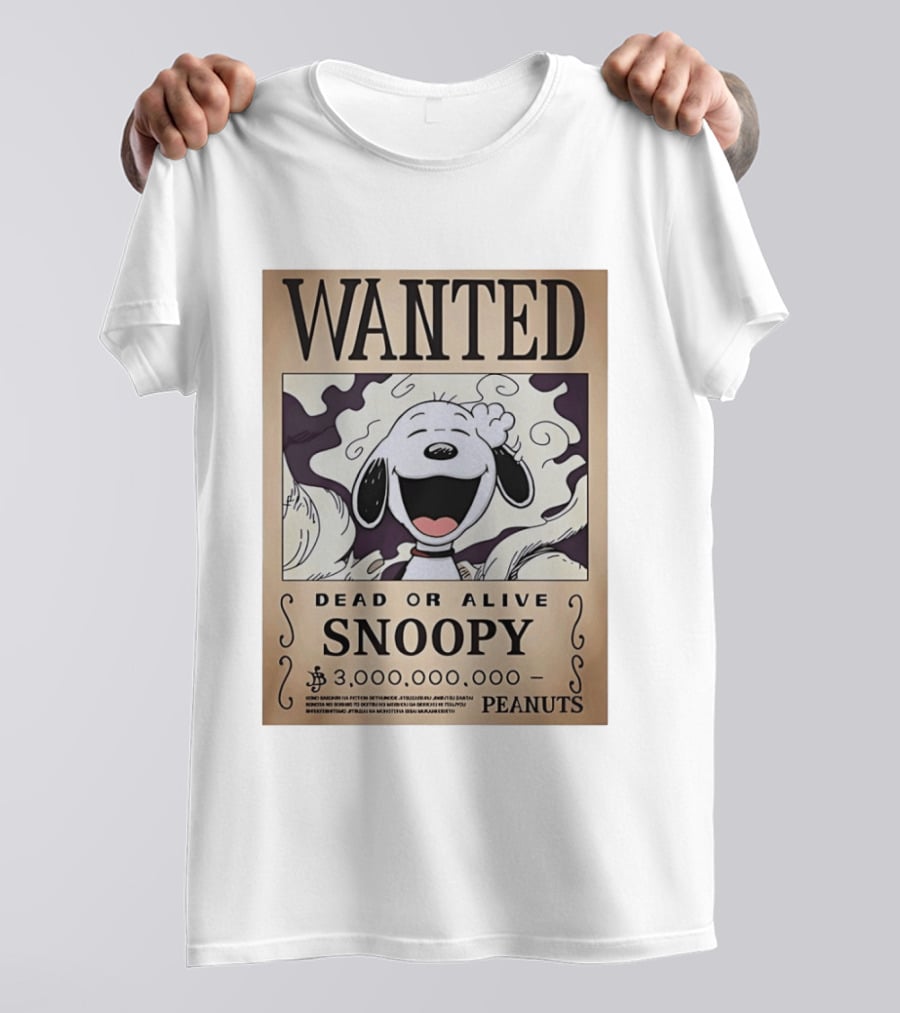 Wanted Dead Or Alive Snoopy Peanuts 3 Billion Bounty T-Shirt