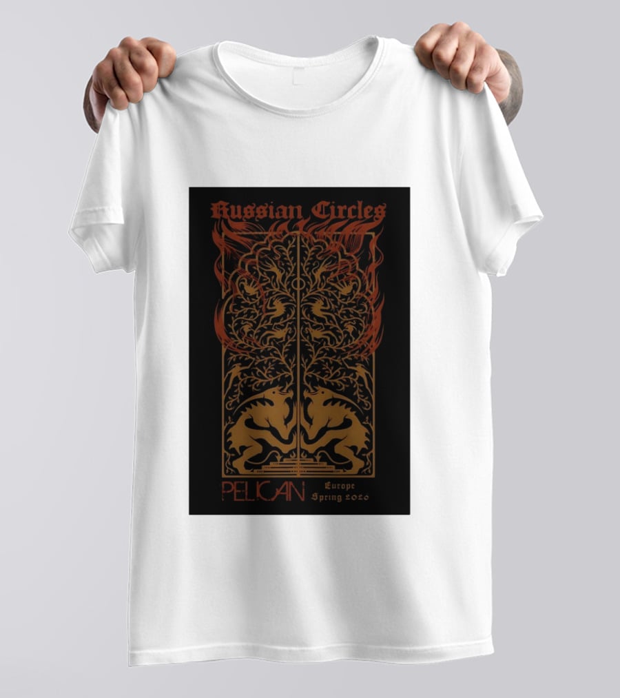 Russian Circles Pelican Europe Spring 2026 Tour Fantasy Artistry T-Shirt
