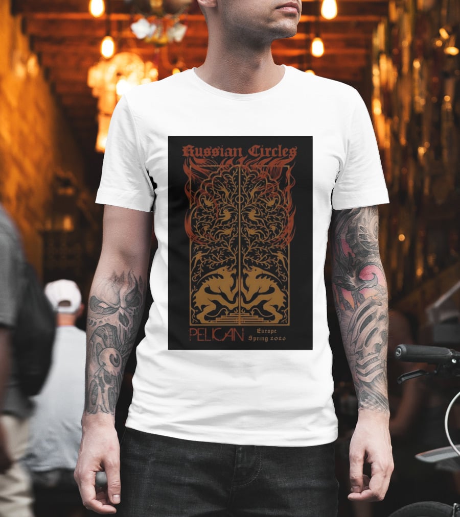Russian Circles Pelican Europe Spring 2026 Tour Fantasy Artistry T-Shirt