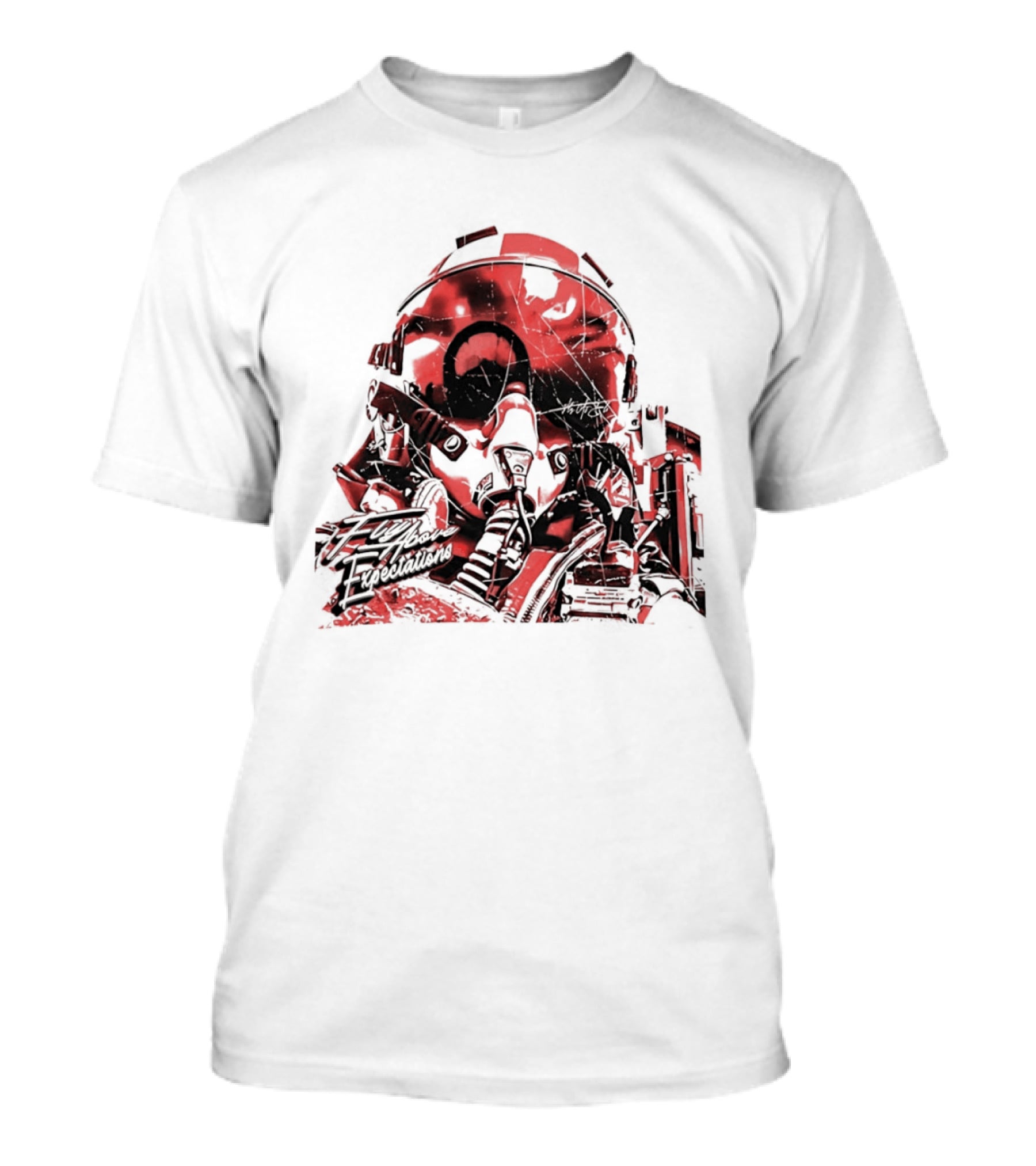 Fly As Eli Fly Above Expectations Fighter Pilot Helmet T-Shirt