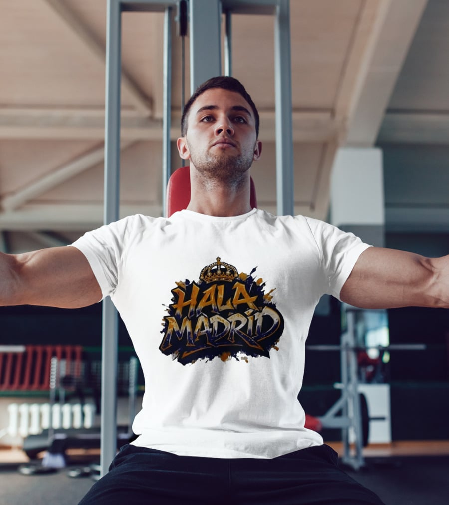 Hala Madrid Gold Crown Soccer Splash T-Shirt