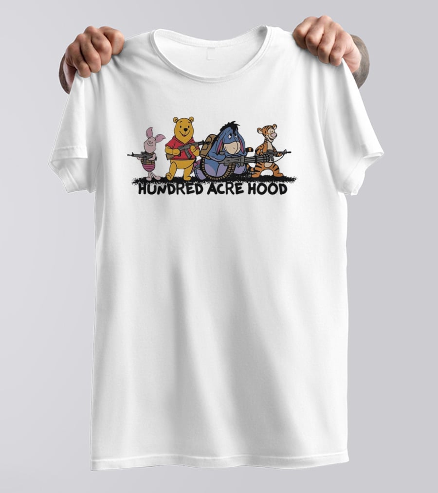 Hundred Acre Hood Winnie The Pooh Piglet Eeyore Tigger Characters T-Shirt