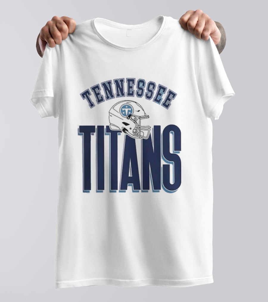 Tennessee Titans Helmet Gameday Couture Fierce Focus Relaxed Fit T-Shirt