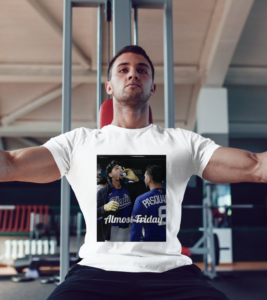 Italy World Baseball Classic Espresso Shot Almost Friday Pasquale T-Shirt