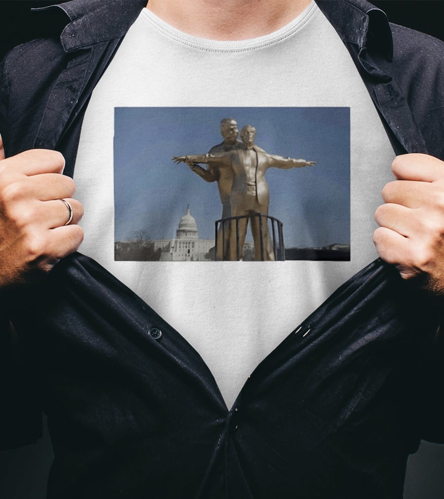 Donald Trump Jeffrey Epstein Titanic Pose White House Sculpture T-Shirt