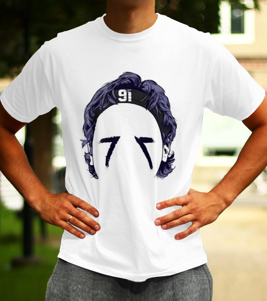 91 Headband Purple Hair Eye Black T-Shirt