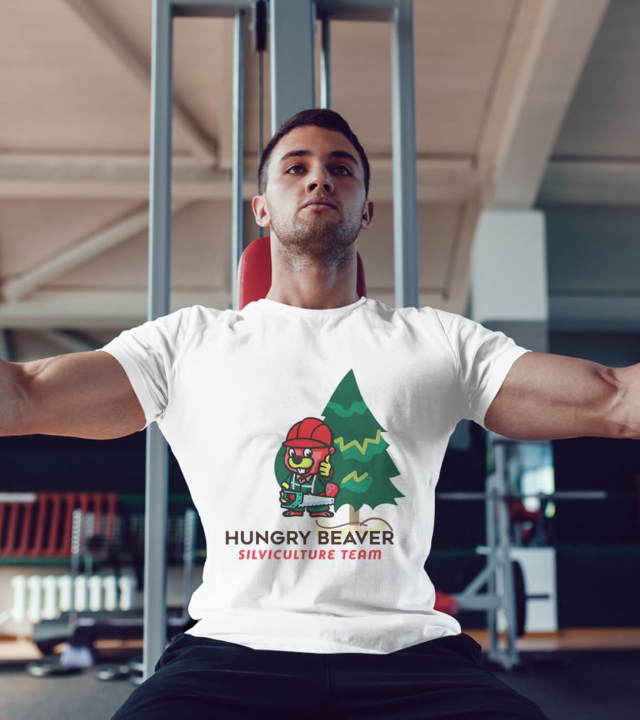 Hungry Beaver Silviculture Team Chainsaw And Tree T-Shirt