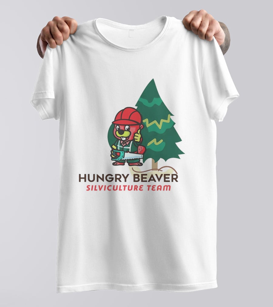 Hungry Beaver Silviculture Team Chainsaw And Tree T-Shirt