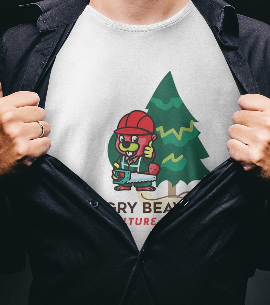 Hungry Beaver Silviculture Team Chainsaw And Tree T-Shirt