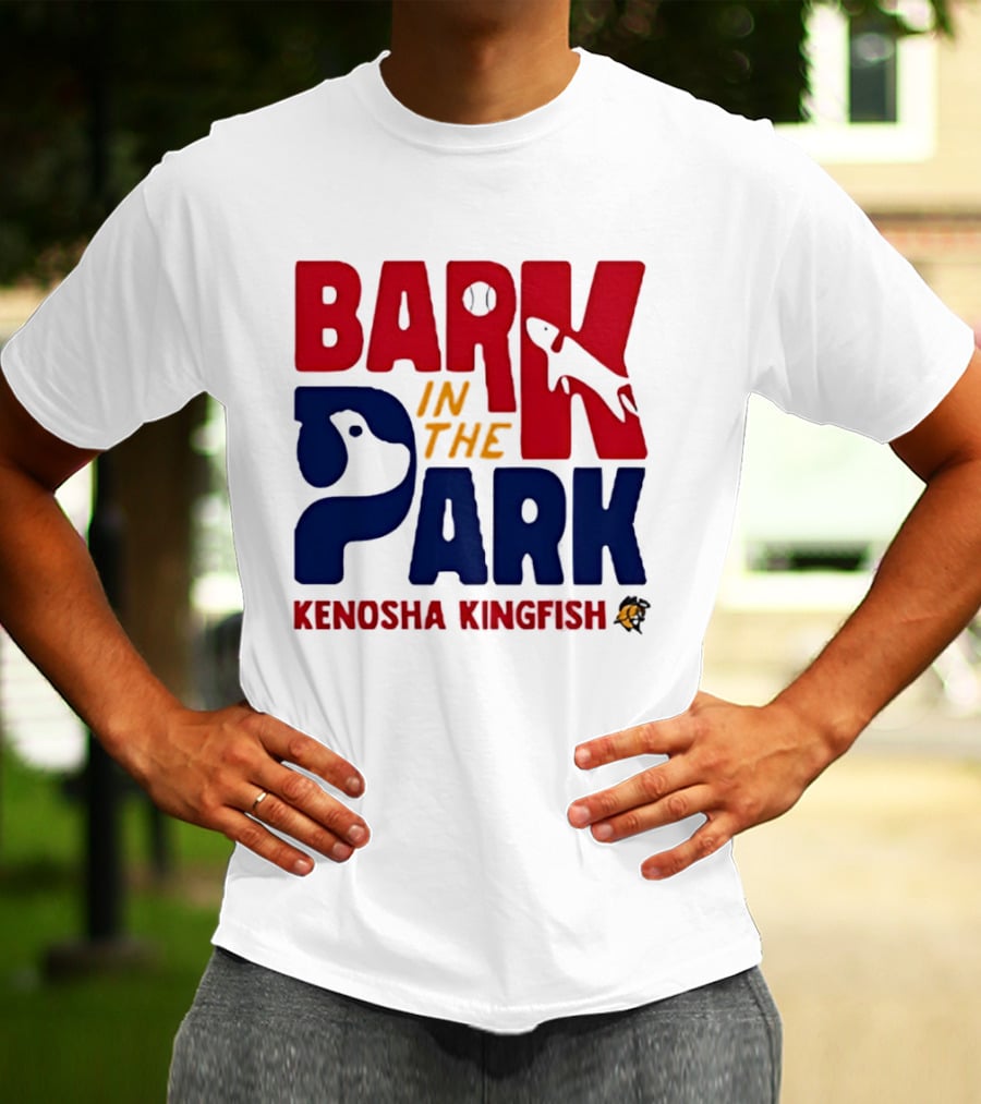 Kenosha Kingfish Bark In The Park Event With Playful Dog And Fish T-Shirt