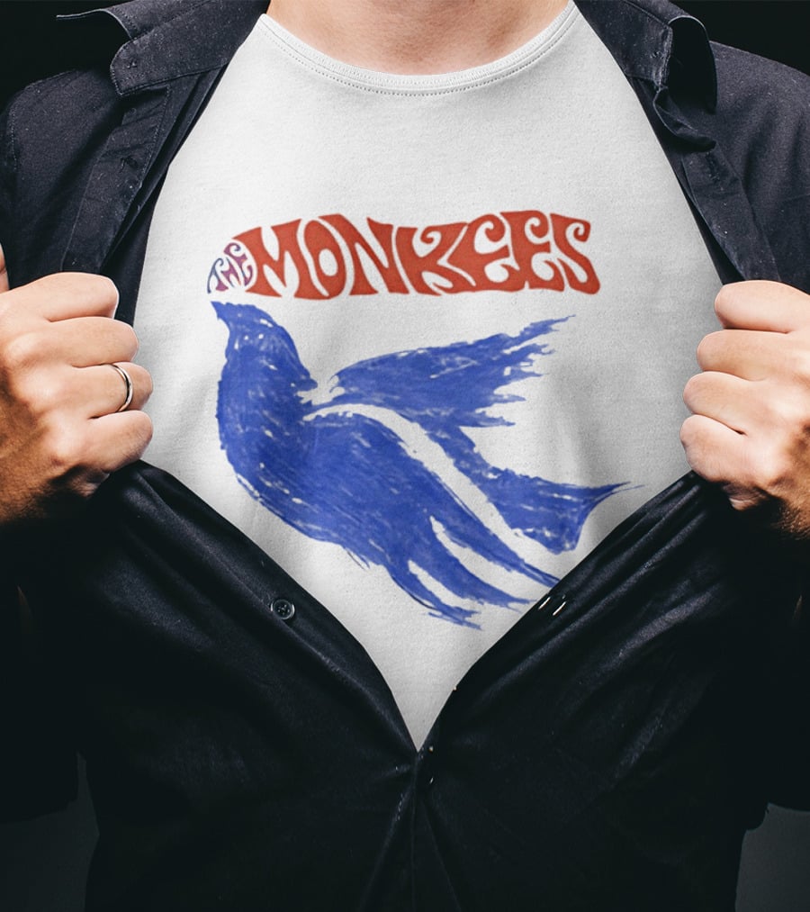 Monkees Psychedelic Dove Rock Band Iconography T-Shirt