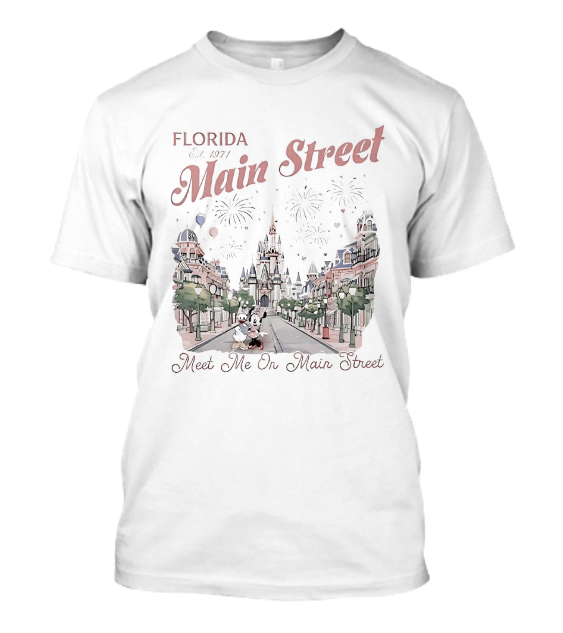 Florida Main Street Est 1971 Meets Me On Main Street Minnie Mickey T-Shirt