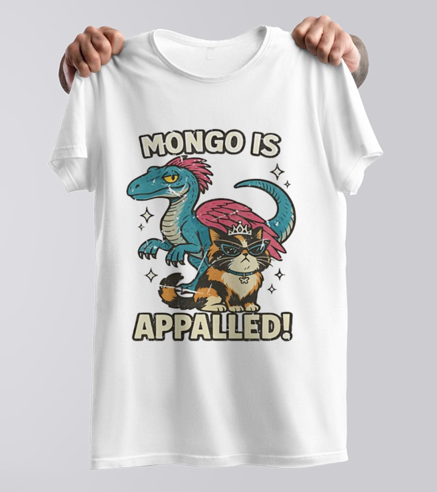 Mongo Is Appalled Dungeon Crawler Carl Dinosaur And Cat T-Shirt