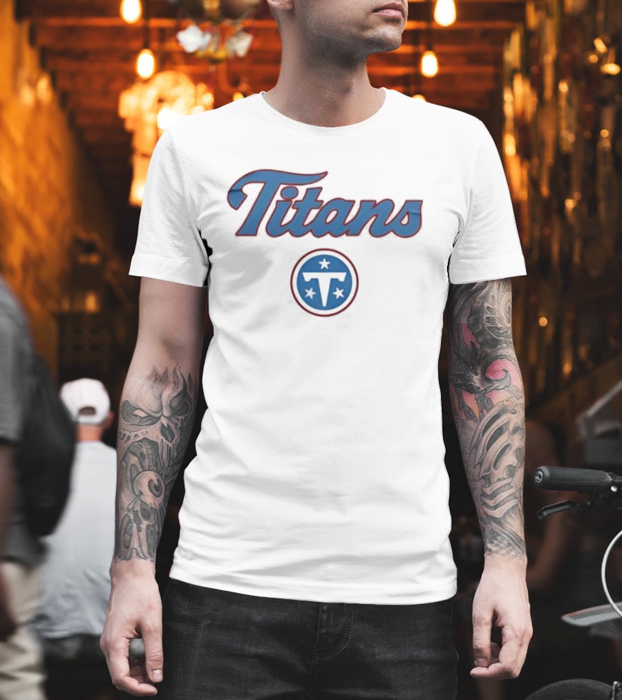 Titans Stars Logo Three Stars Blue T-Shirt