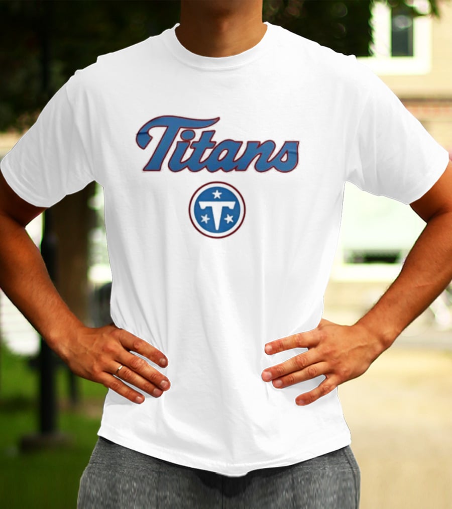 Titans Stars Logo Three Stars Blue T-Shirt