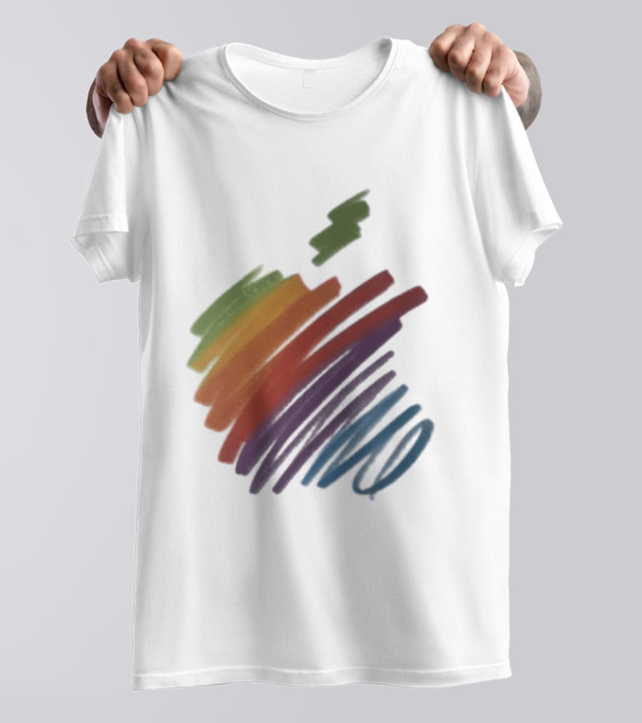 Apple 50th Anniversary Rainbow Logo Classic Multicolor 2026 T-Shirt