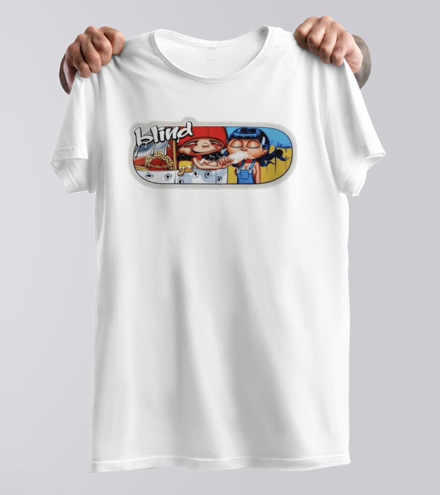 Blind Skateboards Cartoon Kids Eating Ice Cream T-Shirt