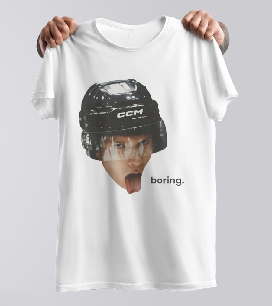 Ilya Rozanov Connor Storrie CCM Heated Rivalry 2026 Boring Helmet Tongue Out T-Shirt