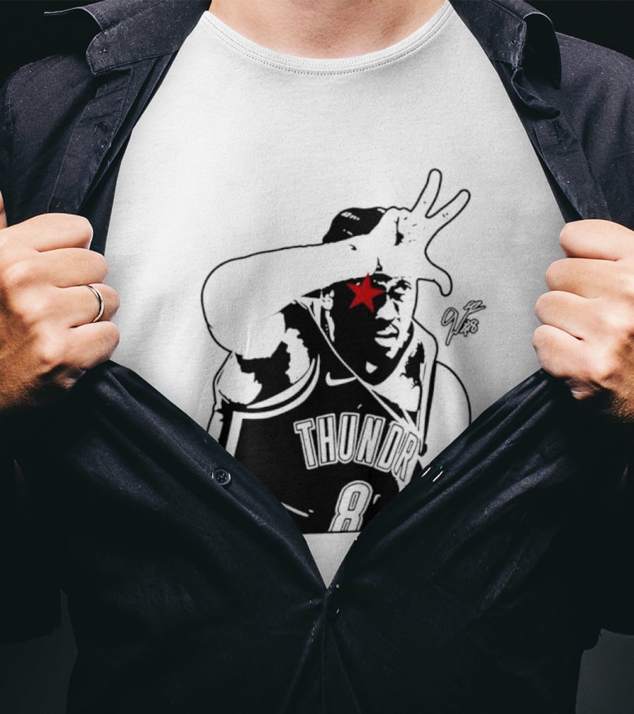 Jalen Williams JDub OKC Thunder NBA Three Point Celebration T-Shirt