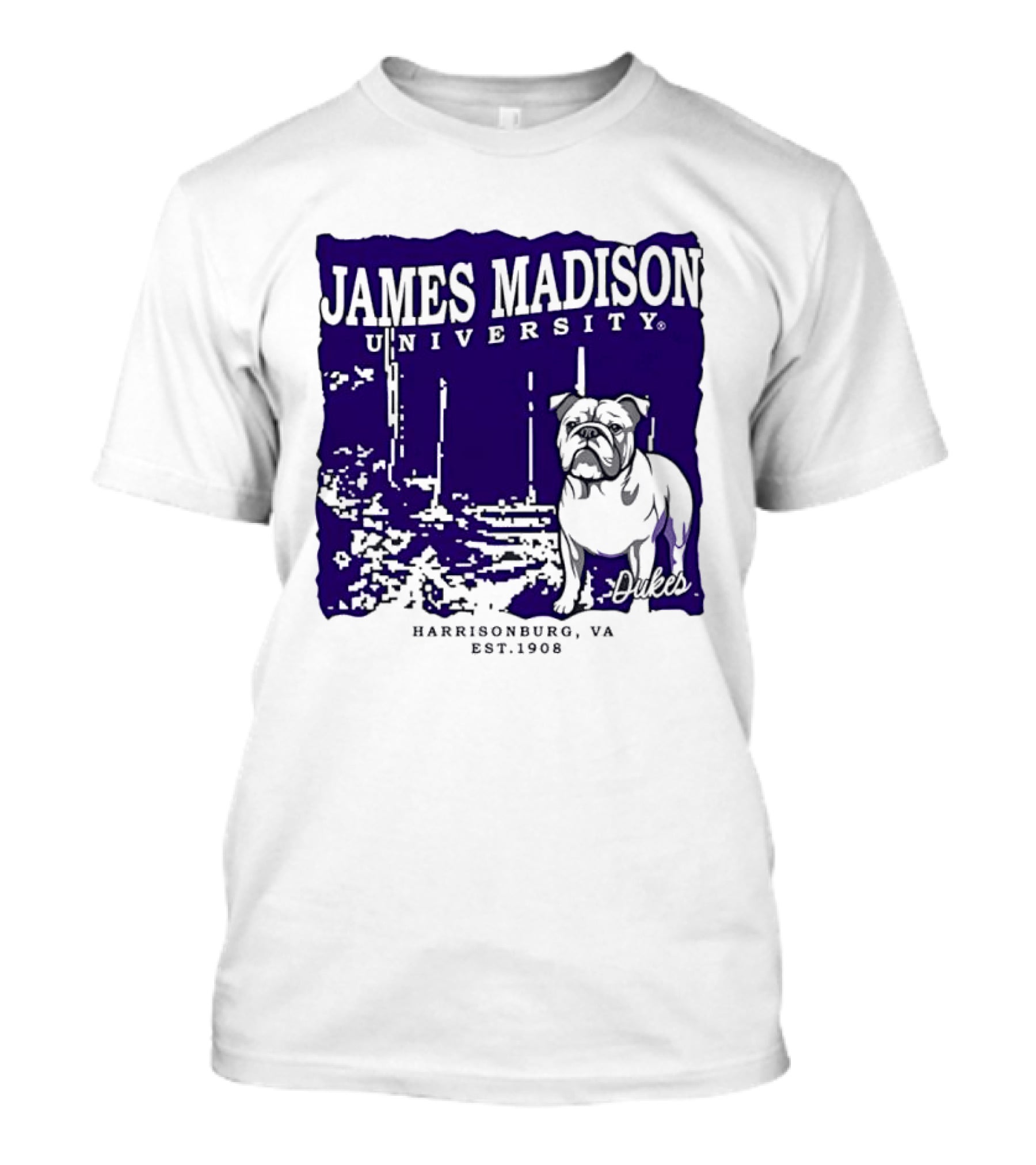 James Madison University Dukes Harrisonburg VA Est 1908 Bulldog T-Shirt