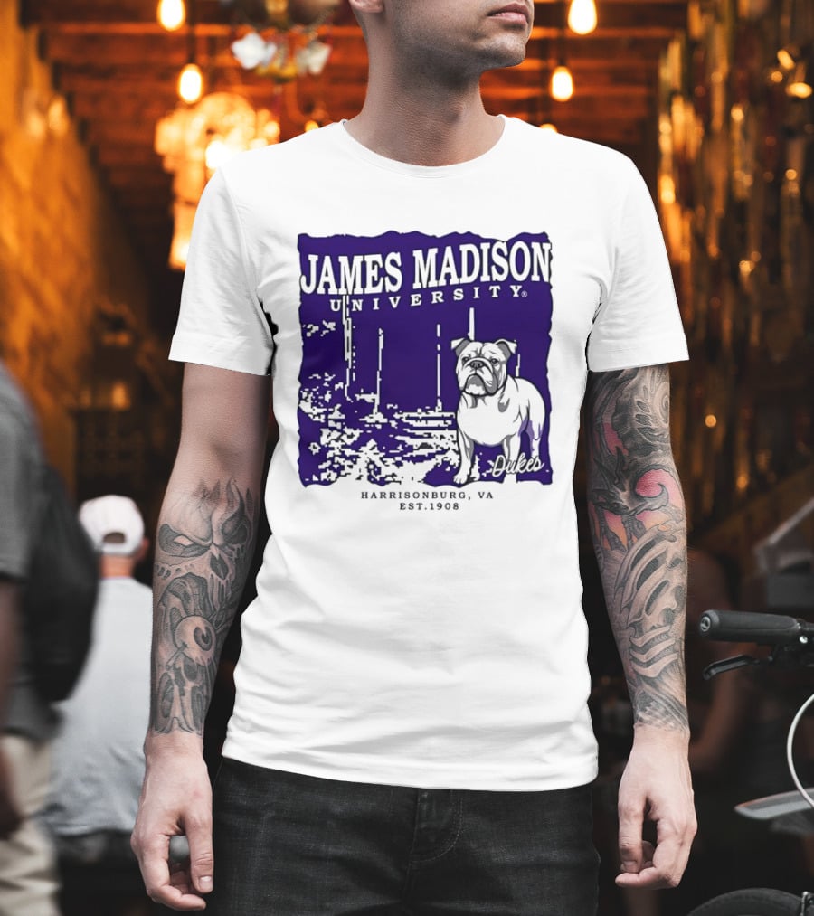 James Madison University Dukes Harrisonburg VA Est 1908 Bulldog T-Shirt