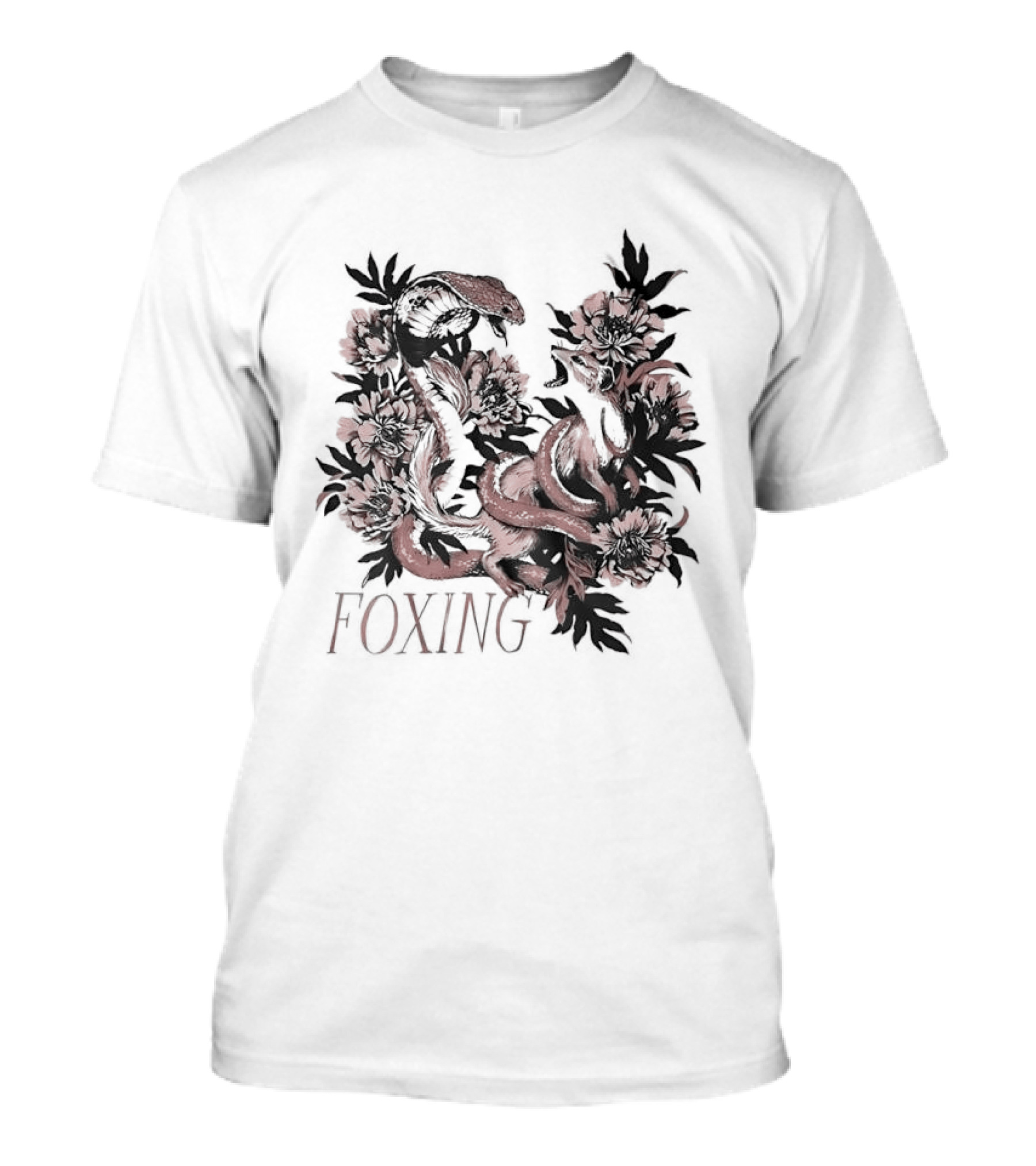 Foxing Snake And Fox Floral T-Shirt