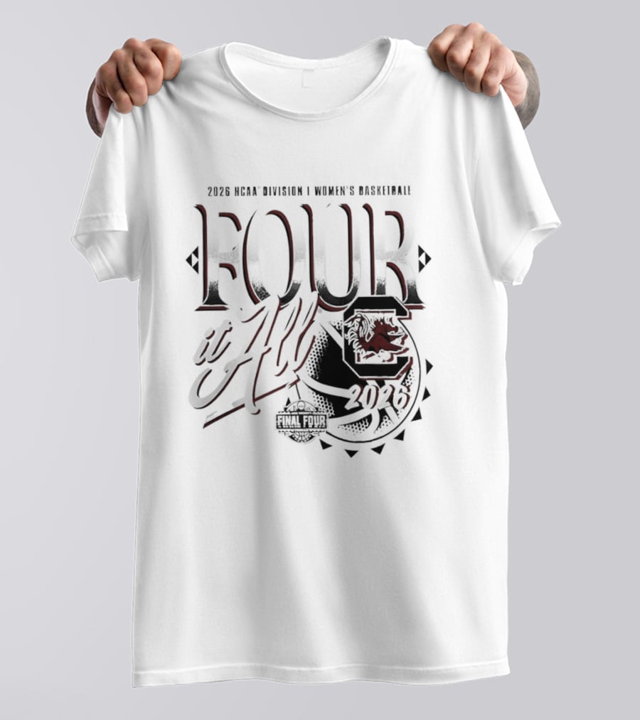 South Carolina Gamecocks 2026 NCAA Women's Basketball March Madness Final Four T-Shirt