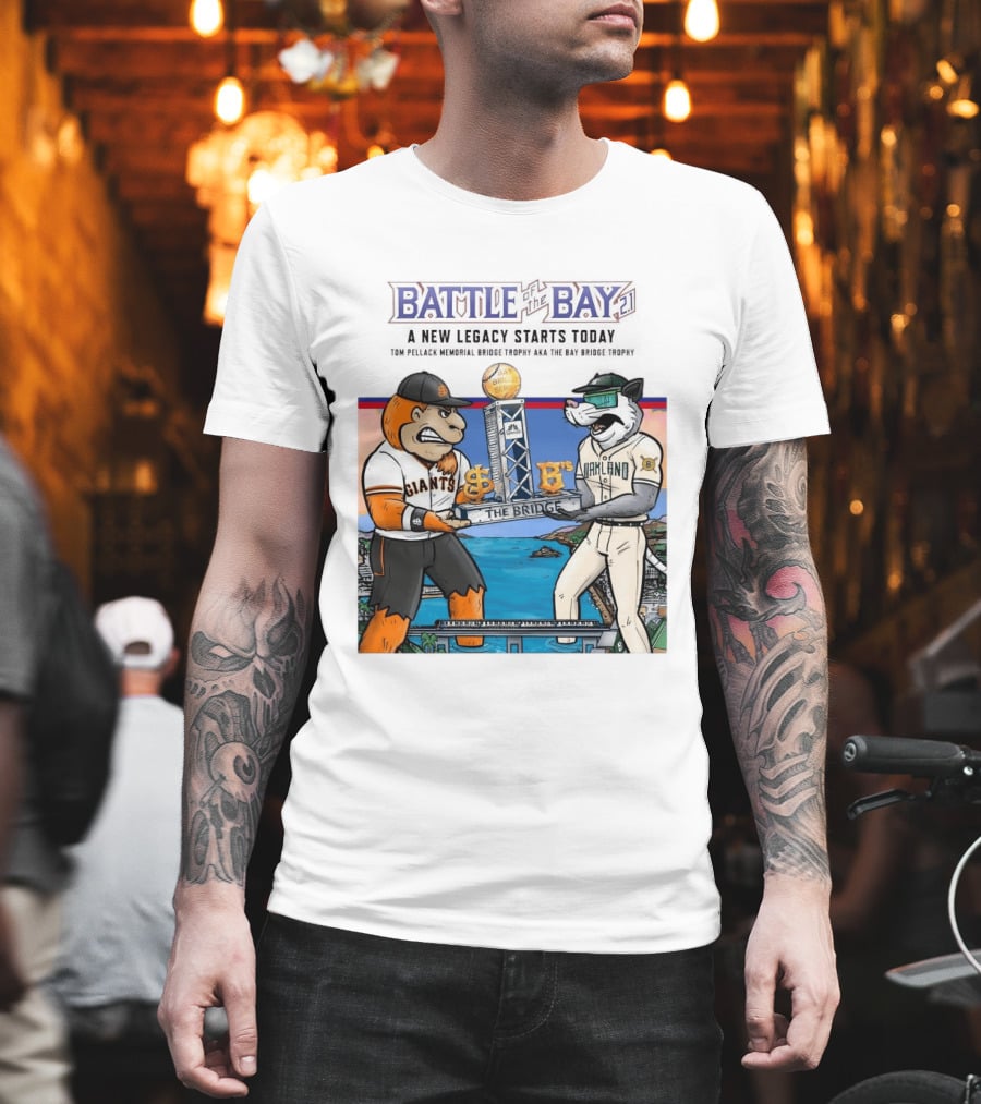 Battle Of The Bay Oakland Ballers Giants New Legacy Series The Bridge T-Shirt
