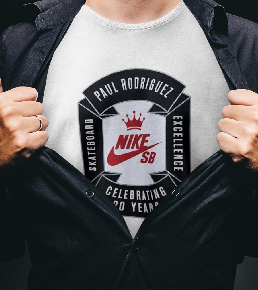 Paul Rodriguez Nike SB Skateboard Excellence Celebrating 20 Years T-Shirt